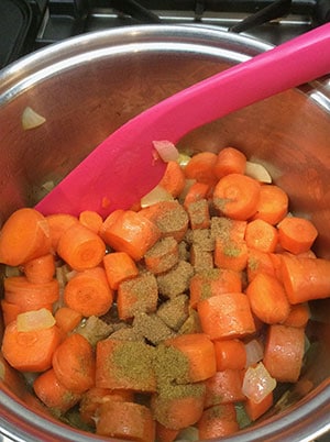 Stir in the coriander and cook for 1 minute. Stir in the coriander and cook for 1 minute.
