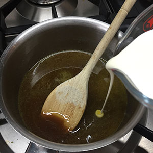 Stir in the cream Stir in the cream