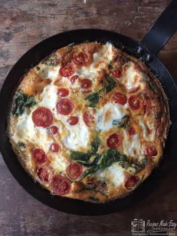 Baked Tomato, Spinach and Mozzarella Tortilla | Recipes Made Easy