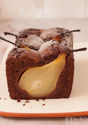 Sunken Pear and Chocolate Cake | Recipes Made Easy