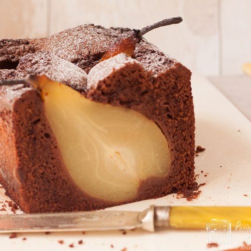 Sunken Pear and Chocolate Cake | Recipes Made Easy