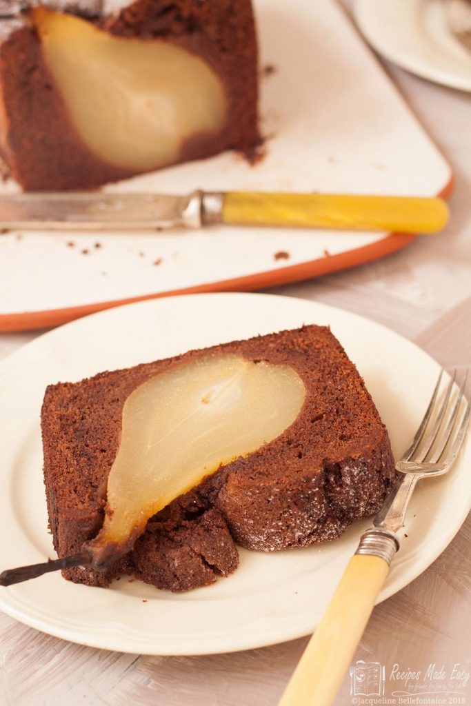 Sunken Pear and Chocolate Cake | Recipes Made Easy