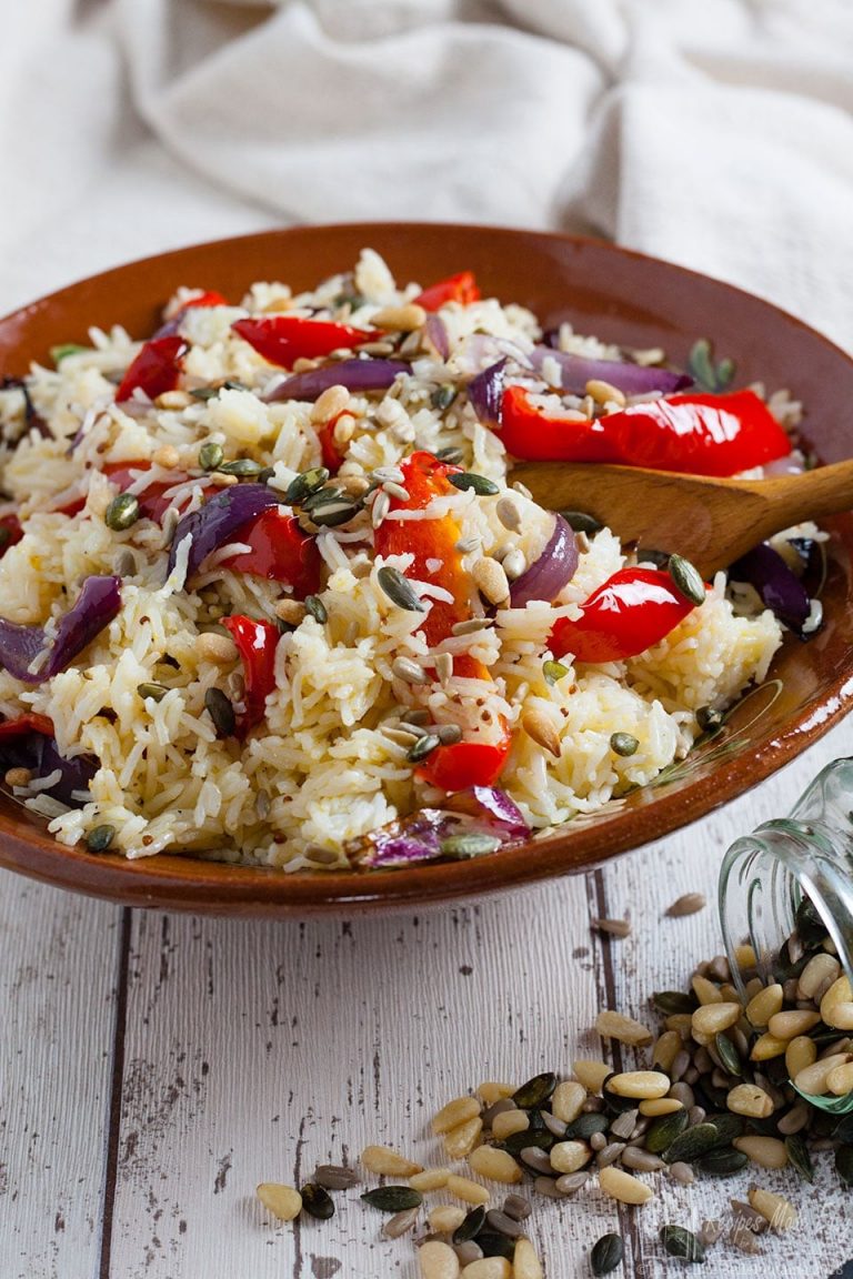 Rice Salad with Roasted Peppers and Onions | Recipes Made Easy