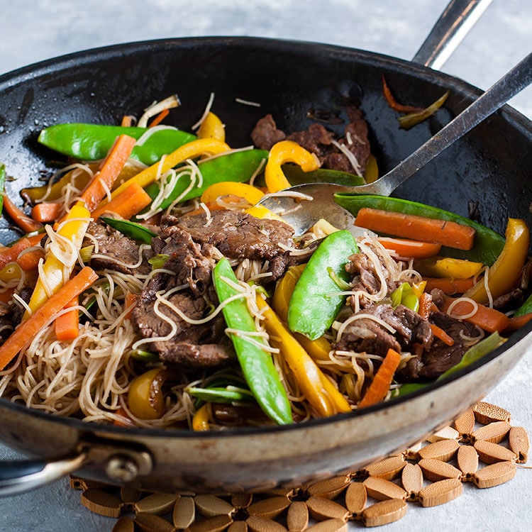 Beef Stir fry with Rice Noodles | Recipes Made Easy