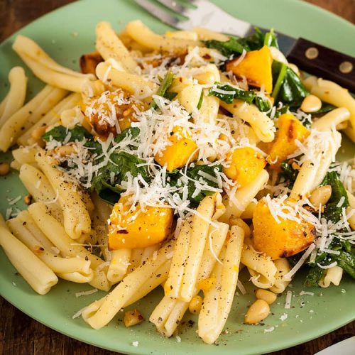 Pasta with Roasted Pumpkin and Spinach | Recipes Made Easy