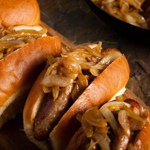 Hot dogs with sweet and sour onions | Recipes Made Easy