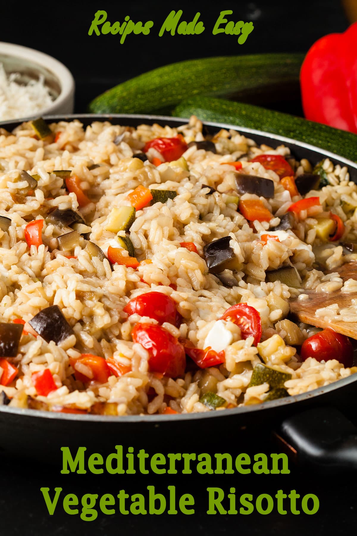 Mediterranean Vegetable Risotto Recipes Made Easy   Mediterranean Vegetable Risotto Pin 1 